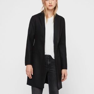 Allsaints Wool Leni Lea Coat in black